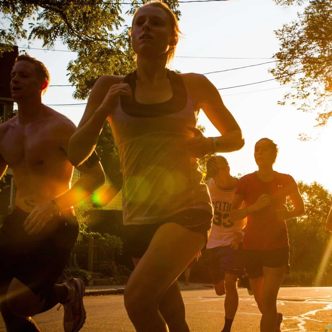 Courir en groupe