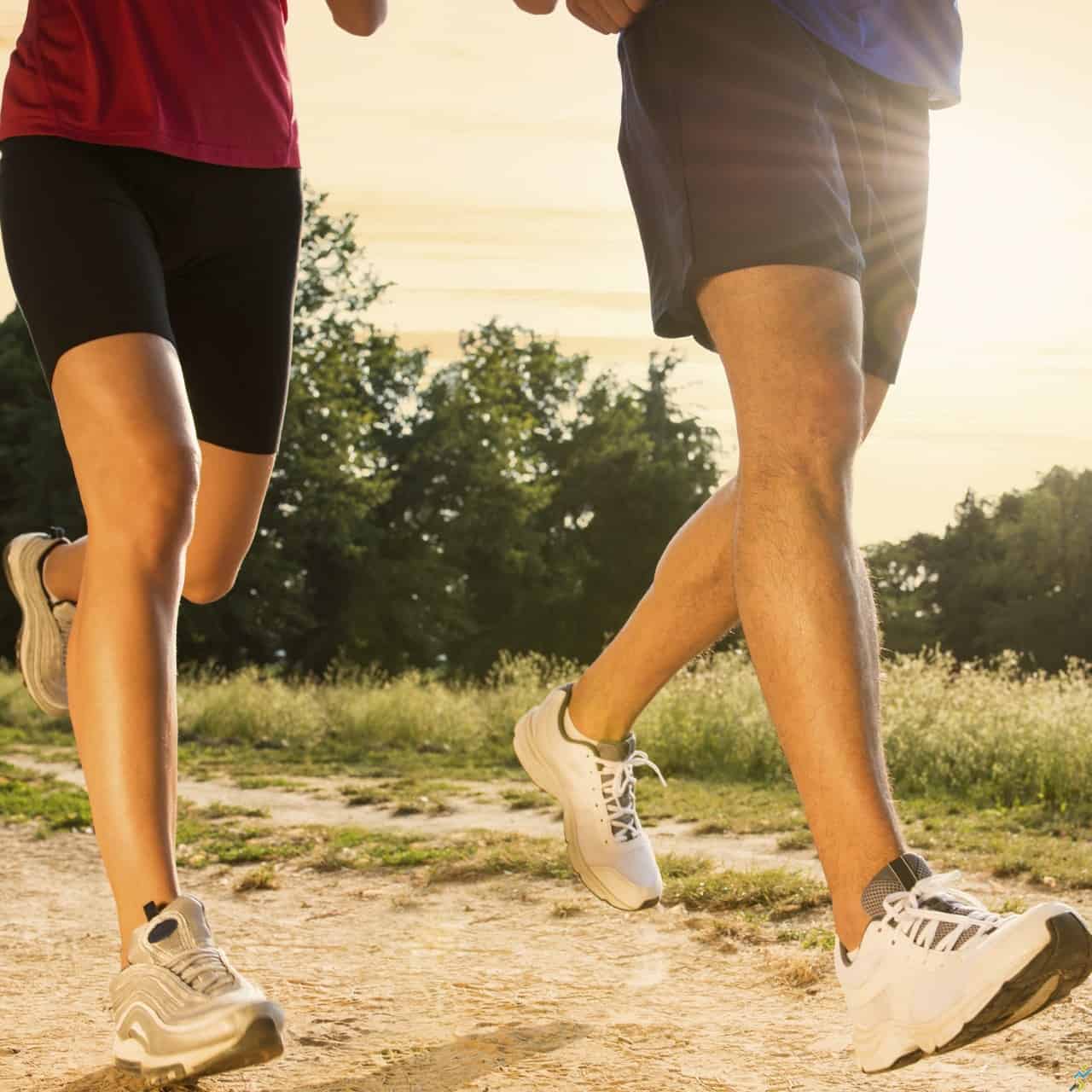 Young Couple Jogging in Park